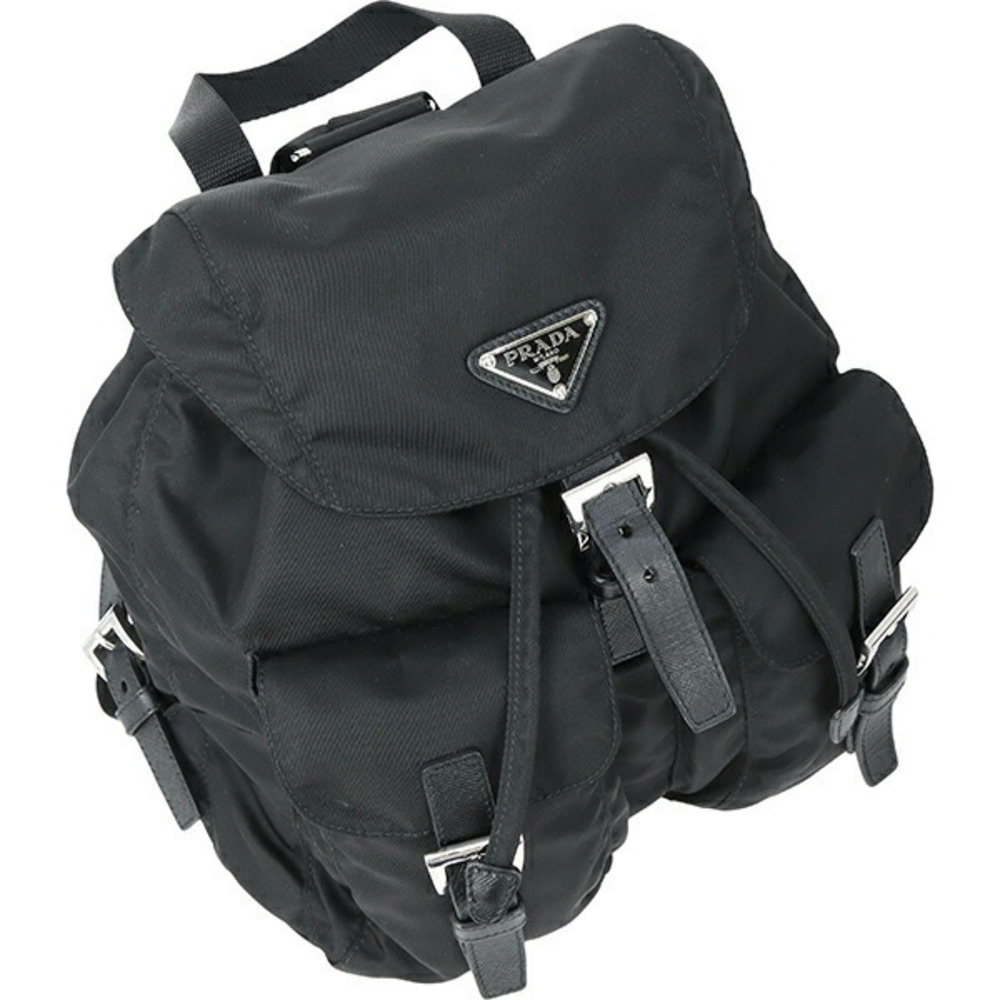 Prada Backpack Bag Shoulder Daypack Triangle Saff… - image 4